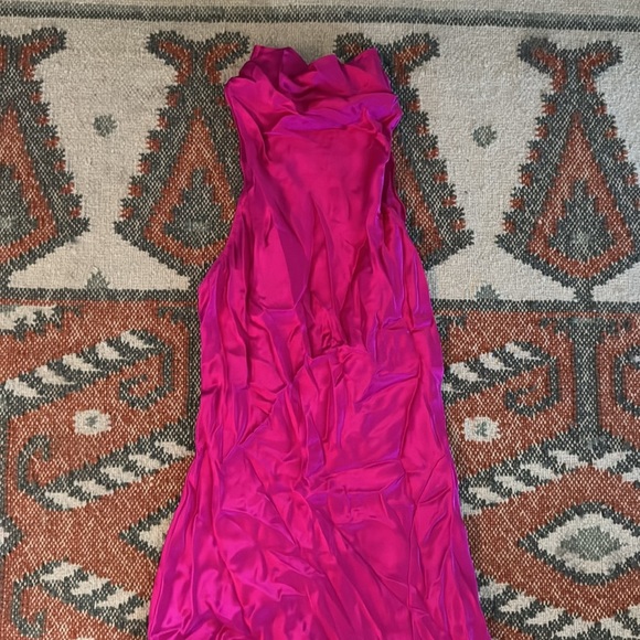 NWOT Amanda Uprichard Stanford Midi Dress in Dark Hot Pink medium - Picture 5 of 6